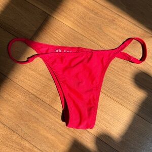 SOLD White Fox Red Bikini Bottoms Never Worn
